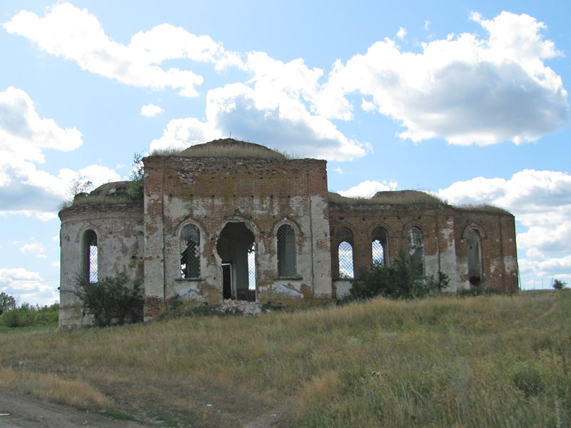 Церковь Иоанна Предтечи, Грушовое (Богучарский район, Воронежская область). общий вид в ландшафте