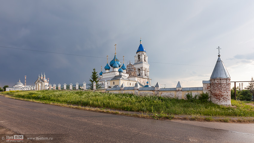Церковь Преображения Господня, Пурех (Чкаловск, город, Нижегородская область). общий вид в ландшафте