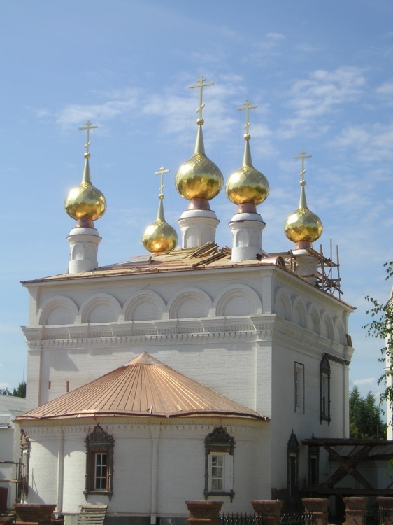 Городец. Городецкий Феодоровский мужской монастырь. Кафедральный собор Феодоровской иконы Божией Матери. общий вид в ландшафте