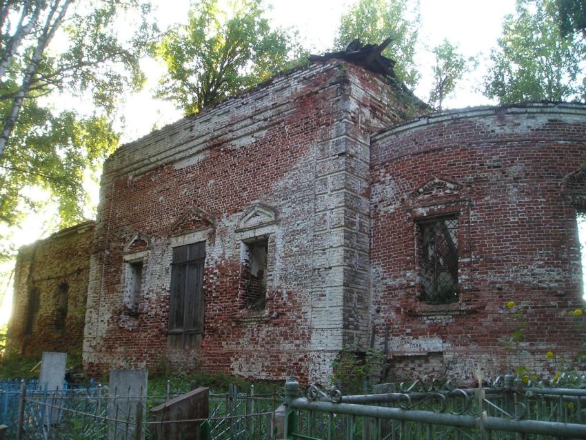 Церковь Владимирской иконы Божией Матери, Бараново (Верхнеландеховский район, Ивановская область). общий вид в ландшафте
