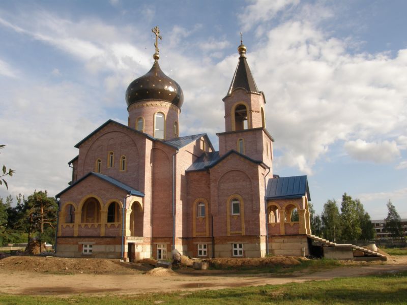 Марьина Горка. Церковь Александра Невского. общий вид в ландшафте