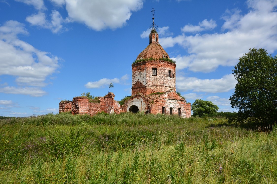 Самарово, урощище. Церковь Иоакима и Анны. общий вид в ландшафте, Вид с юго-запада