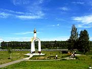 Трасса Барнаул - Бийск, поворот к д.Плешково. Михаила Архангела, часовня