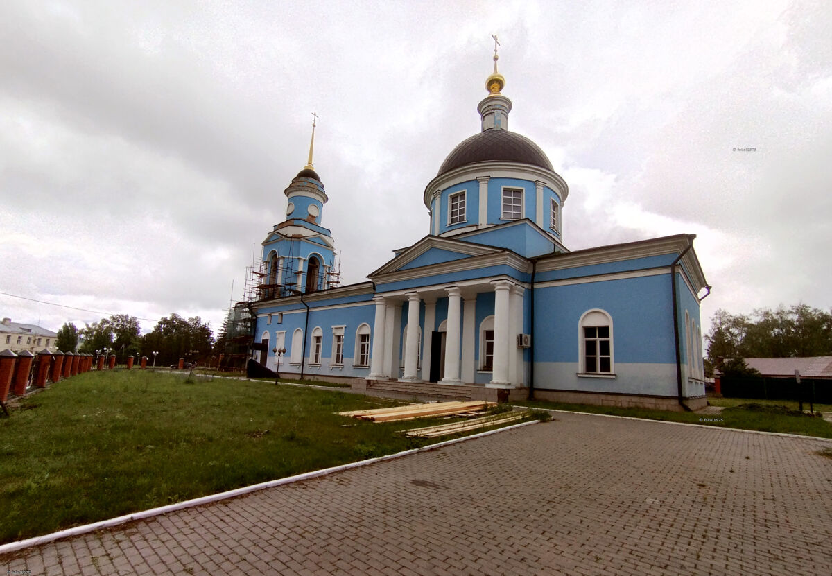 Церковь Владимирской иконы Божией Матери, Красное (Краснинский район, Липецкая область). общий вид в ландшафте