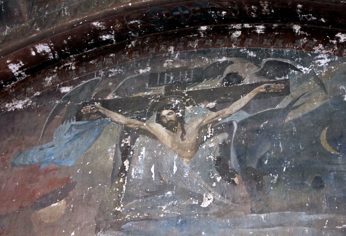 Церковь Рождества Христова, Верховонданка (Даровской район, Кировская область). интерьер и убранство, Роспись холодного храма. 