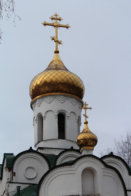 Церковь Пантелеимона Целителя при ЦРБ, Пушкино (Пушкинский район и гг. Ивантеевка, Королёв, Московская область). архитектурные детали, Купол основного объема и купол над центральной апсидой