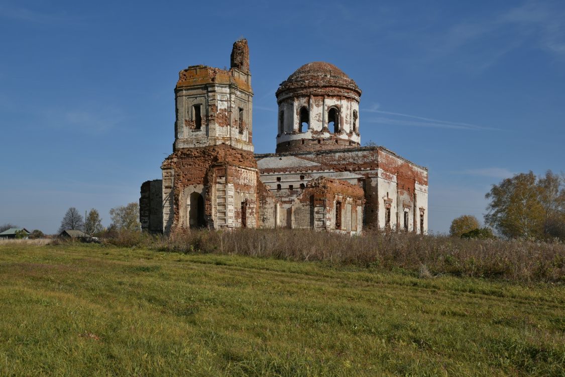 Церковь Владимирской иконы Божией матери, Утка (Гагинский район, Нижегородская область). фасады, Вид с юго-запада