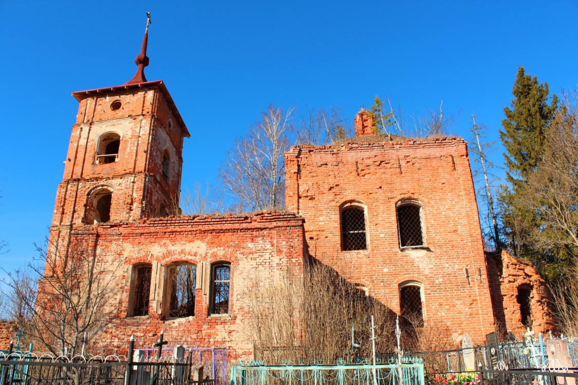 Церковь Георгия Победоносца, Желовь (Перемышльский район, Калужская область). фасады, Вид с юга