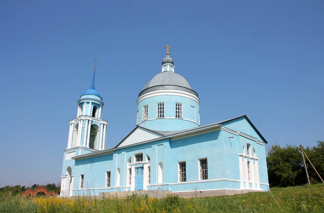 Церковь Успения Пресвятой Богородицы, Нижний Воргол (Елецкий район и г. Елец, Липецкая область). фасады, вид с юго-востока