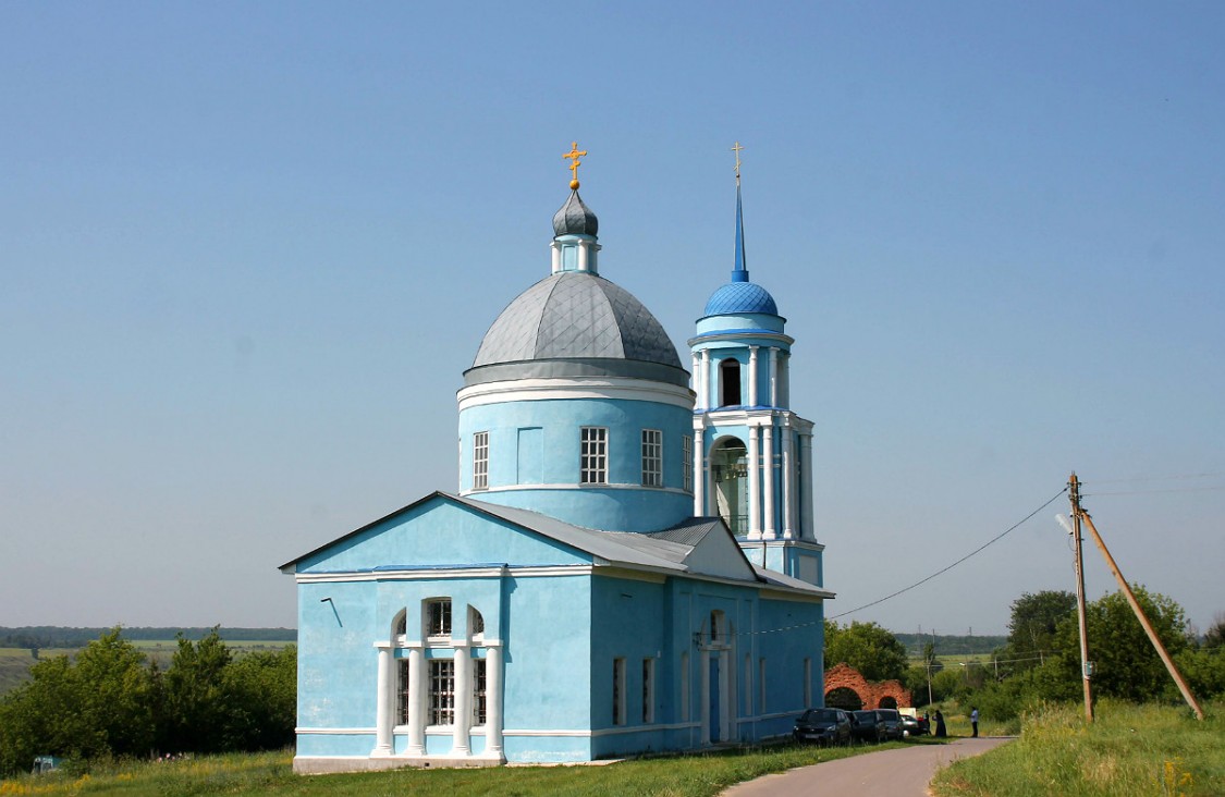 Церковь Успения Пресвятой Богородицы, Нижний Воргол (Елецкий район и г. Елец, Липецкая область). фасады, вид с северо-востока