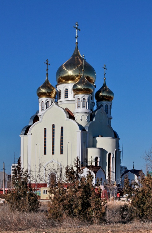 Волгодонск. Кафедральный собор Рождества Христова. фасады, храм строится