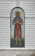 Церковь Покрова Пресвятой Богородицы, Мозаичная икона Алексия человека Божия на западном фасаде<br>, Глухово, Дивеевский район, Нижегородская область