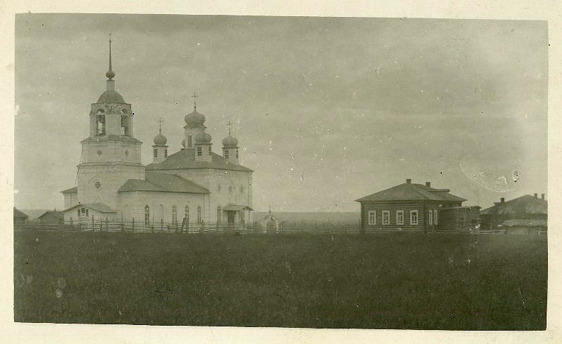 Палауз. Церковь Рождества Пресвятой Богородицы. архивная фотография, Фото 1925 года из фондов Национального музея Республики Коми