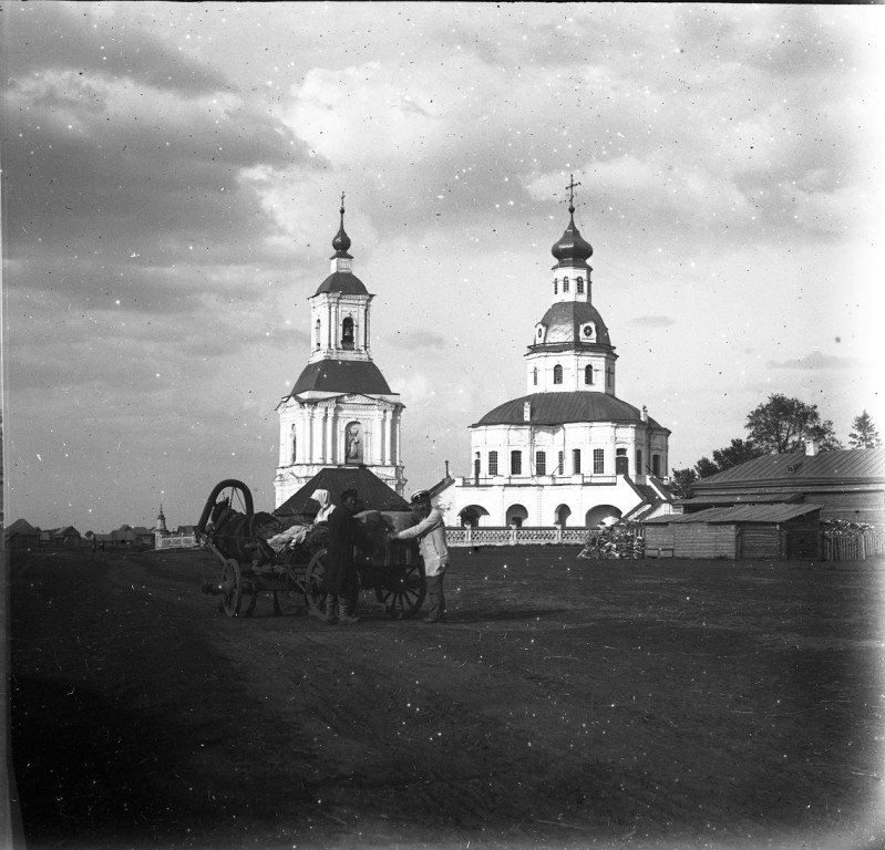 Церковь Усекновения главы Иоанна Предтечи, Хирино (Шатковский район, Нижегородская область). архивная фотография, Частная коллекция. Фото 1900-х годов