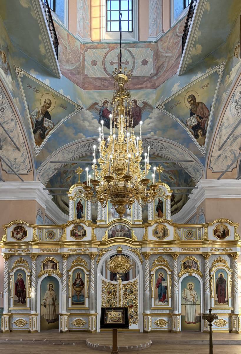 Интерьер верхнего храма, интерьер и убранство. Церковь Усекновения главы Иоанна Предтечи, Хирино (Шатковский район, Нижегородская область)