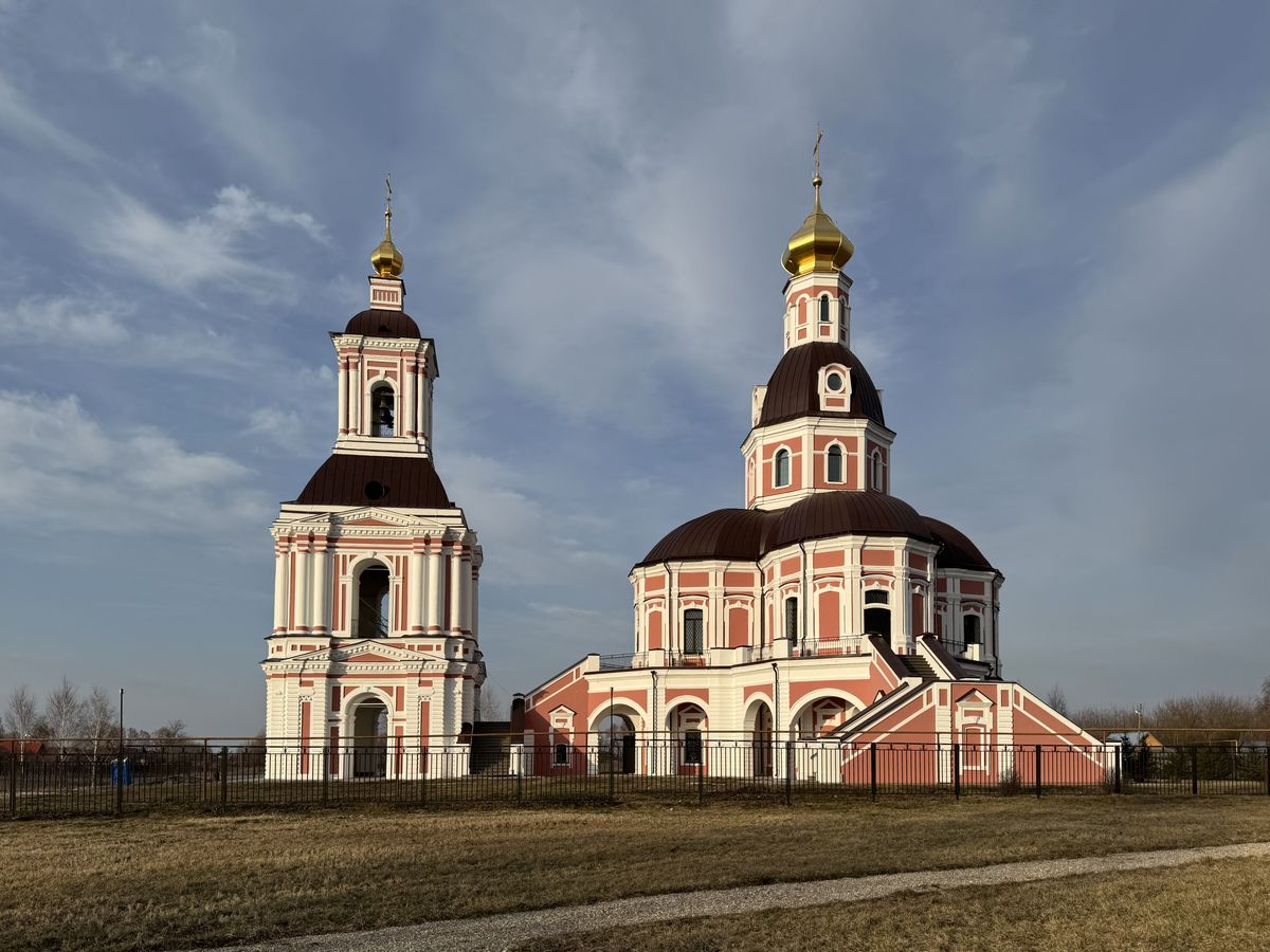 Вид с юга, фасады. Церковь Усекновения главы Иоанна Предтечи, Хирино (Шатковский район, Нижегородская область)