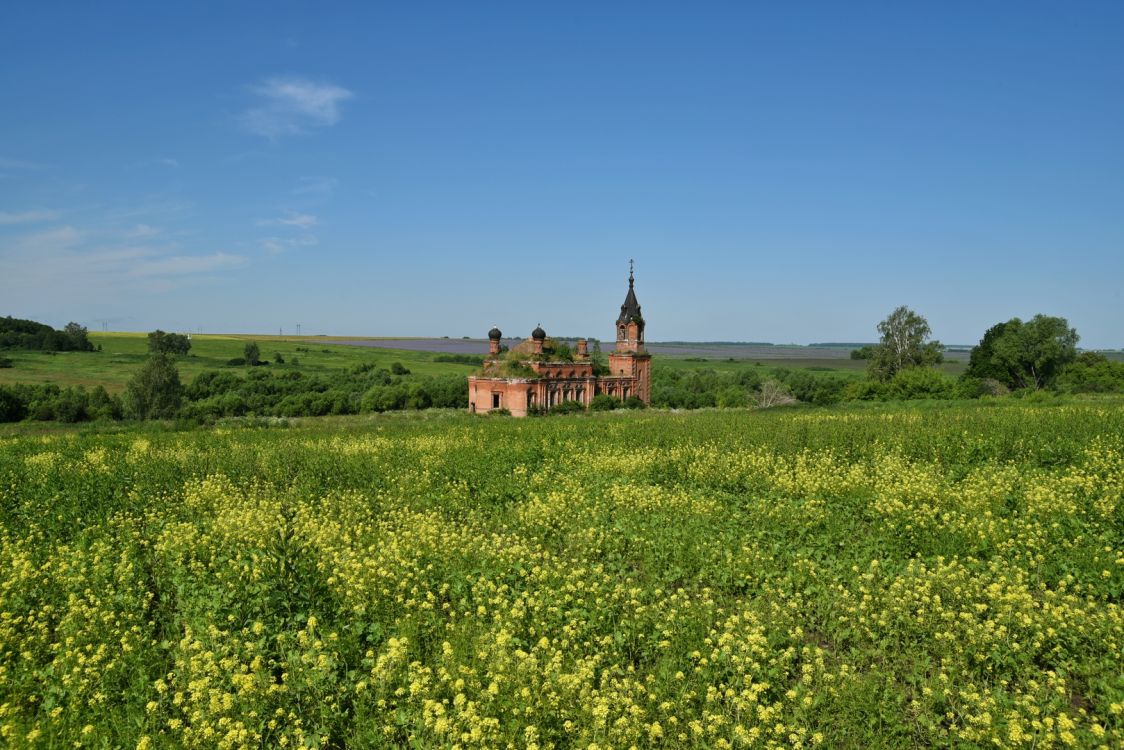 Церковь Троицы Живоначальной, Тоузаково, урочище (Шатковский район, Нижегородская область). общий вид в ландшафте, Вид с северо-востока