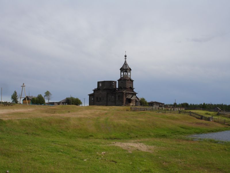 Церковь Прокопия Устюжского, Нючпас (Койгородский район, Республика Коми). общий вид в ландшафте