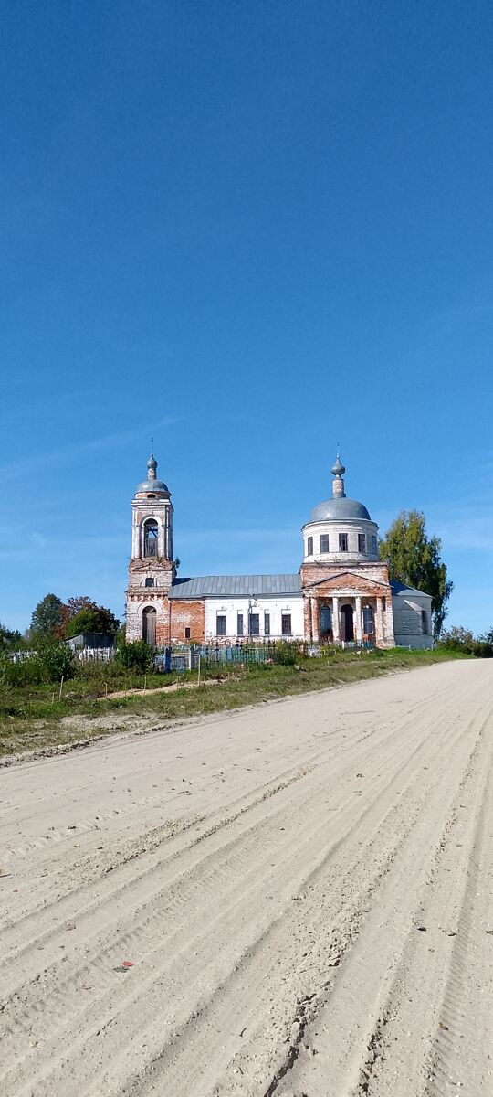 Церковь Воскресения Словущего, Беклемищи (Пестяковский район, Ивановская область). общий вид в ландшафте