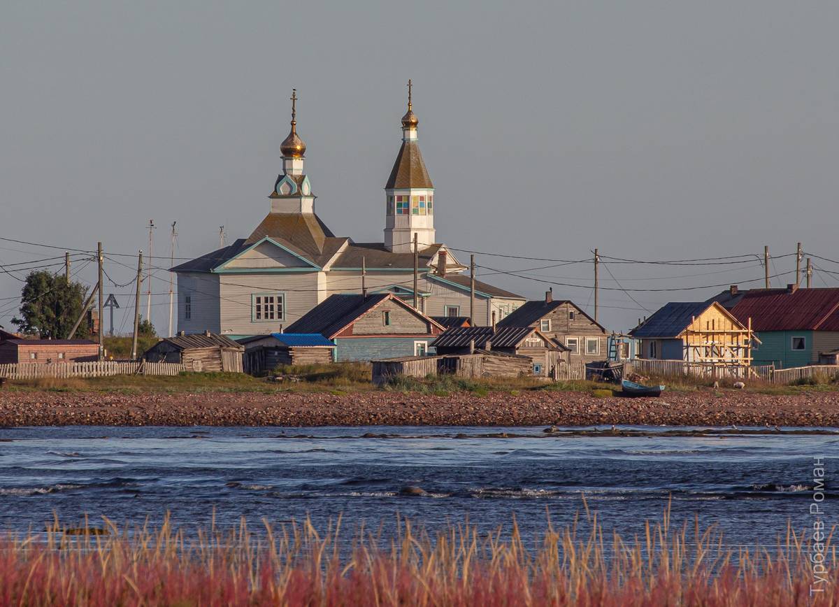 Церковь Тихвинской иконы Божией Матери, Кашкаранцы (Терский район, Мурманская область). общий вид в ландшафте, Вид с северо-запада