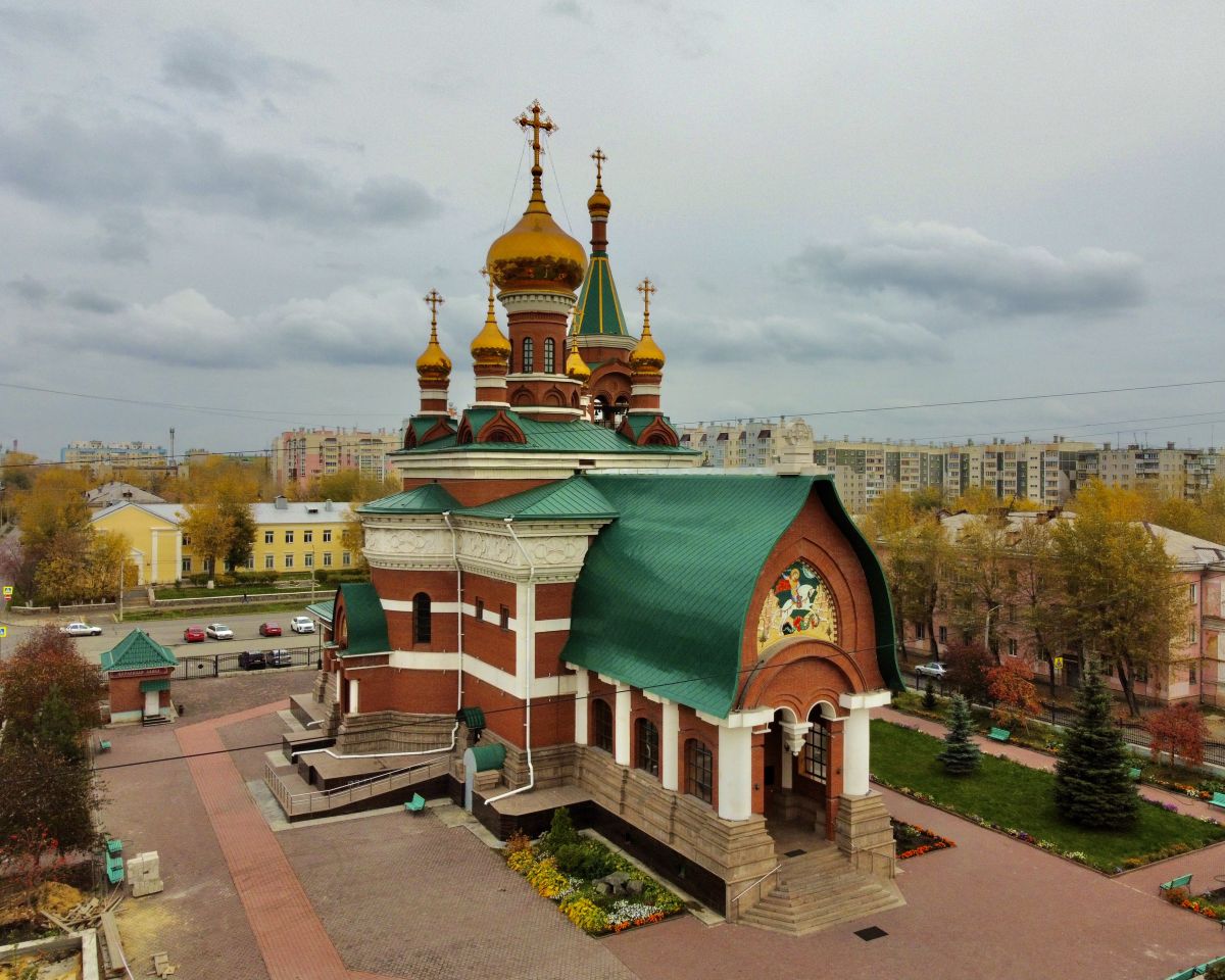 Церковь Георгия Победоносца, Челябинск (Челябинск, город, Челябинская область). фасады, Вид с СЗ
