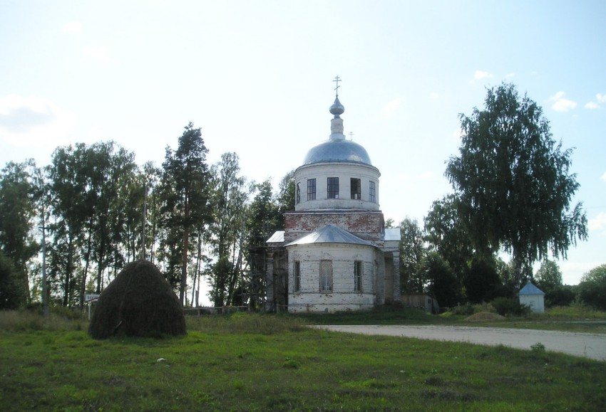 Церковь Воскресения Словущего, Беклемищи (Пестяковский район, Ивановская область). общий вид в ландшафте
