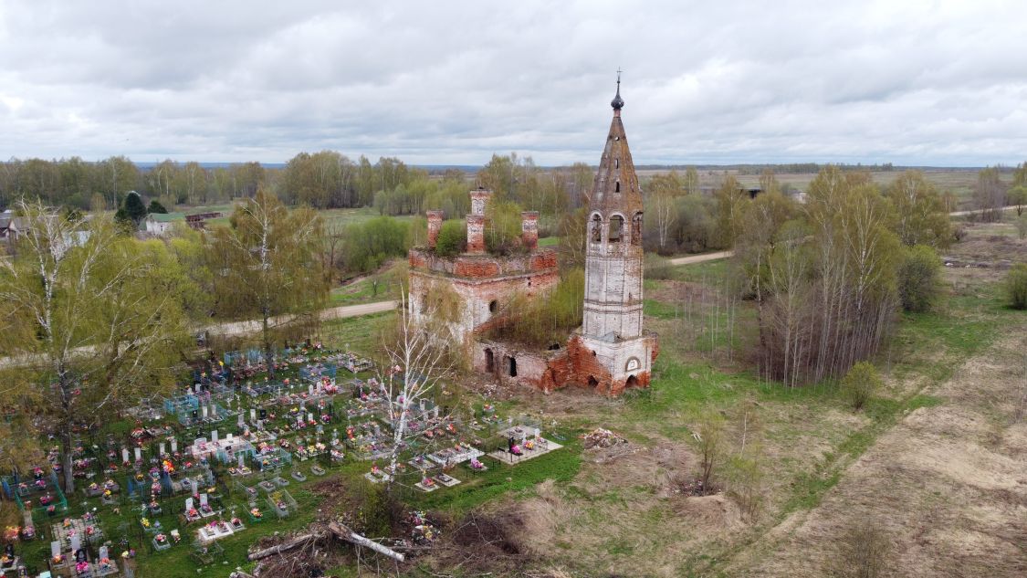 Фёдоровское. Церковь Рождества Пресвятой Богородицы. общий вид в ландшафте