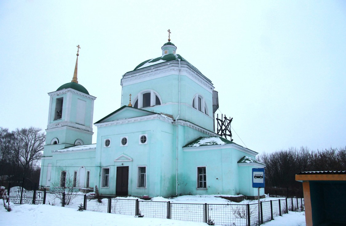 Церковь Николая Чудотворца, Яблоново (Краснинский район, Липецкая область). общий вид в ландшафте