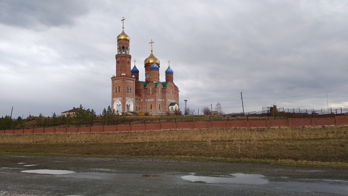 Церковь Михаила Архангела, Коелга (Еткульский район, Челябинская область). общий вид в ландшафте