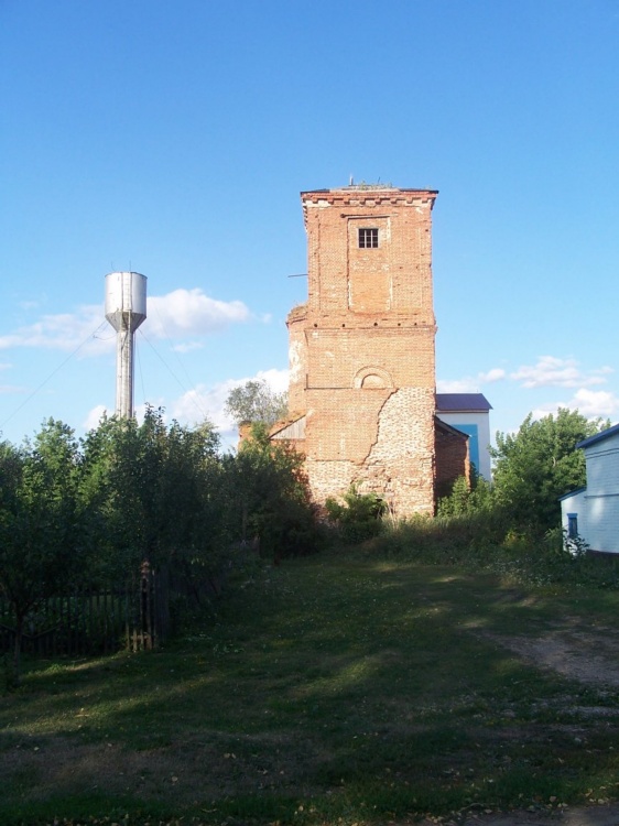 Церковь Николая Чудотворца, Яблоново (Краснинский район, Липецкая область). фасады, Вид на колокольню, с запада