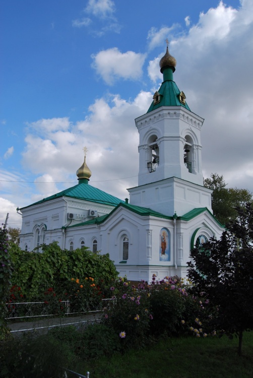 Коркино. Церковь Петра и Павла. общий вид в ландшафте