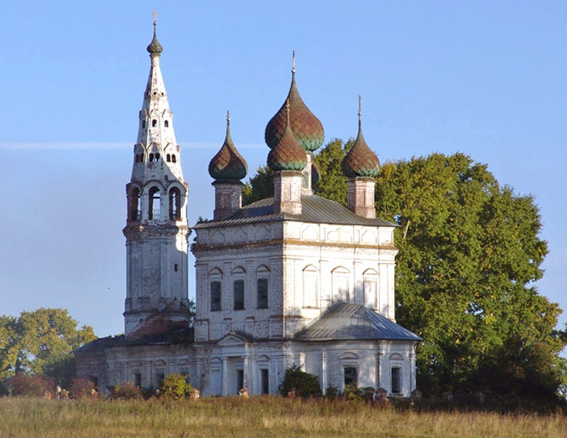 Кулиги. Церковь Покрова Пресвятой Богородицы. фасады, Вид с юго-востока