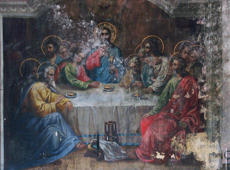 Церковь Покрова Пресвятой Богородицы, Кулиги (Нерехтский район, Костромская область). дополнительная информация, Остатки настенной росписи