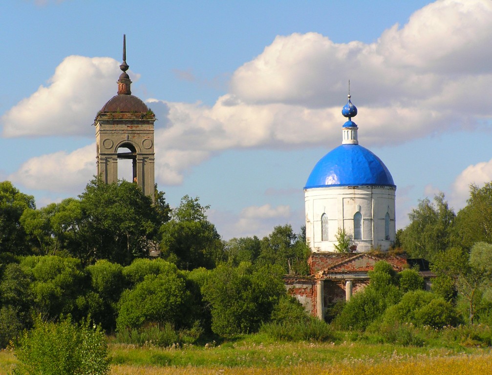 Николо-Перевоз, урочище. Церковь Николая Чудотворца на Никольском погосте. общий вид в ландшафте