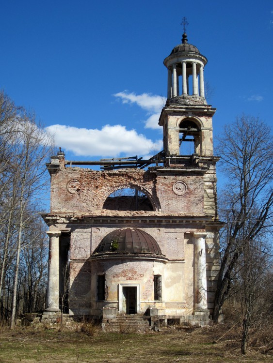 Церковь Владимирской иконы Божией Матери, Горницы (Кувшиновский район, Тверская область). фасады, Западный фасад