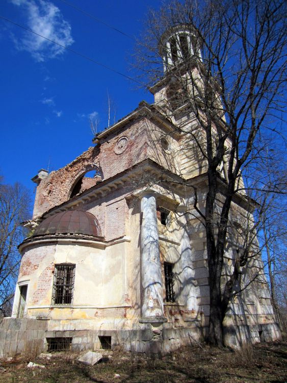 Церковь Владимирской иконы Божией Матери, Горницы (Кувшиновский район, Тверская область). фасады, Вид с юго-запада