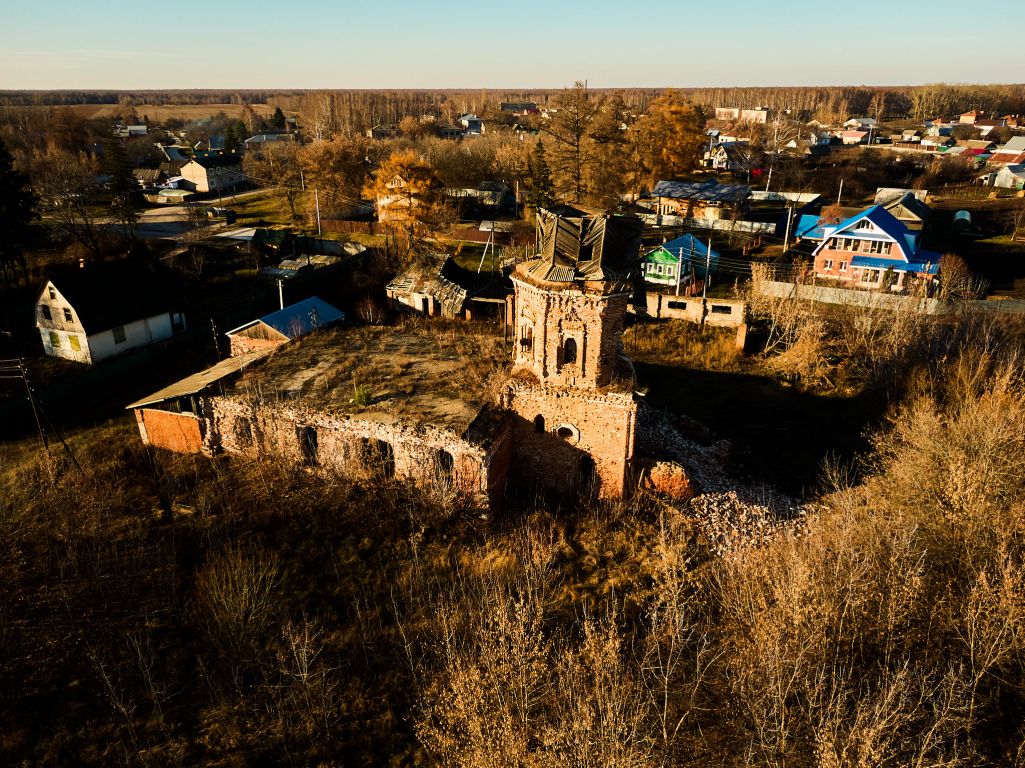 Церковь Богоявления Господня, Костино (Рыбновский район, Рязанская область). общий вид в ландшафте
