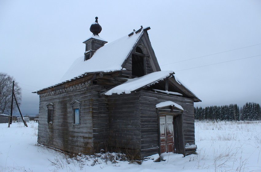 Часовня Георгия Победоносца, Кириллово (Каргопольский район, Архангельская область). фасады, Вид с северо-запада