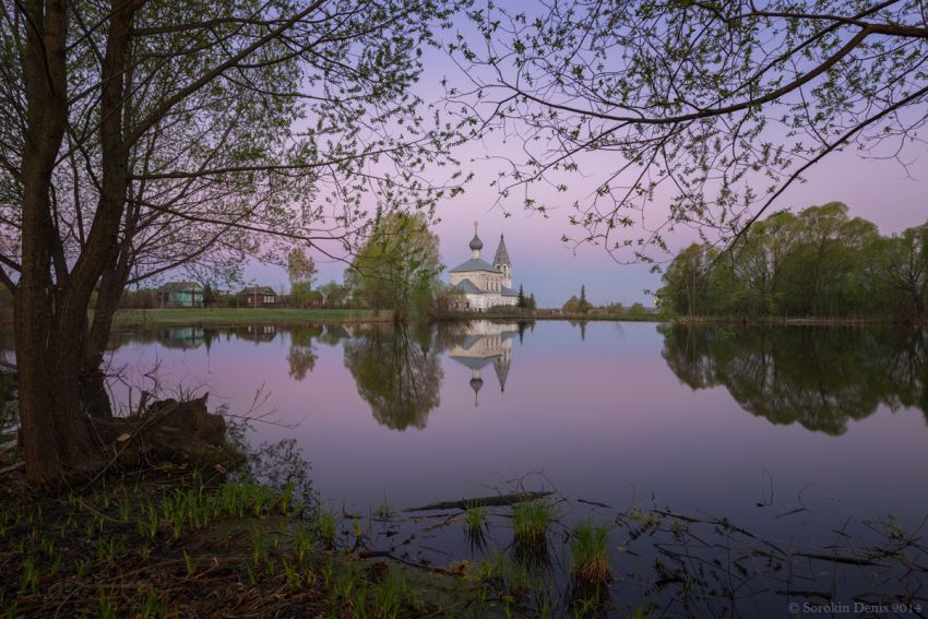 Церковь Троицы Живоначальной, Унимерь (Гаврилов-Ямский район, Ярославская область). общий вид в ландшафте