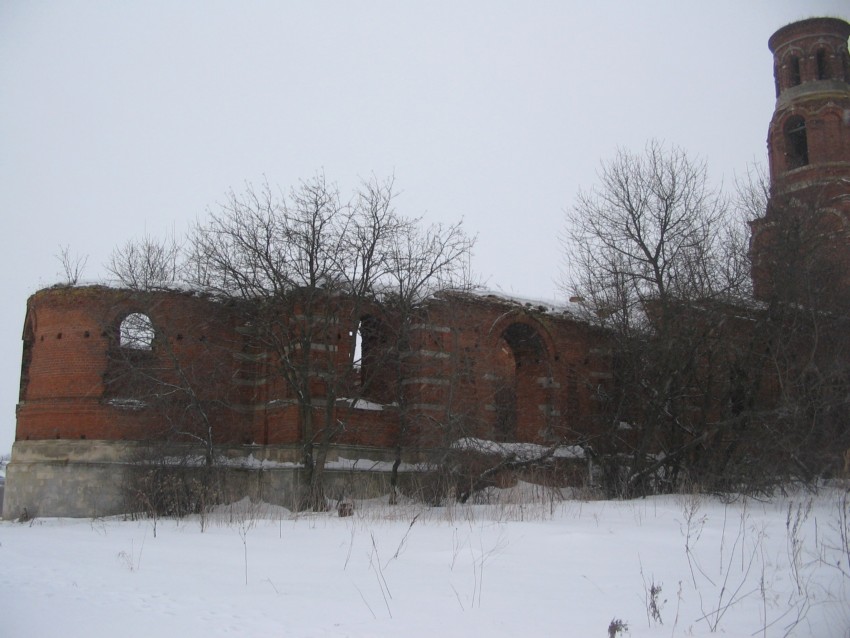 Церковь Николая Чудотворца, Гремячее (Новомосковский район, Тульская область). общий вид в ландшафте, задняя часть