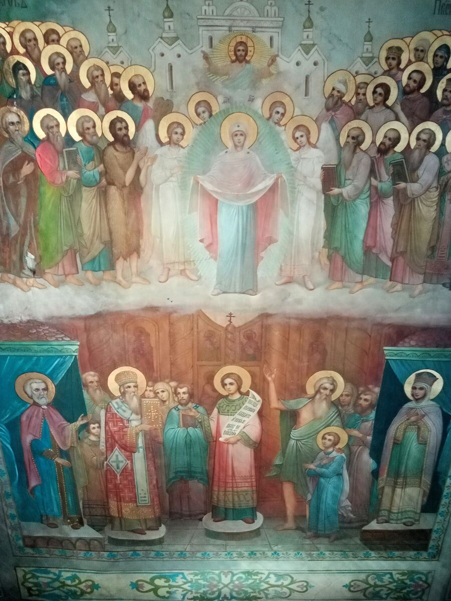 Церковь Вознесения Господня, Злынка (Злынковский район, Брянская область). интерьер и убранство, Фреска на потолке трапезной храма