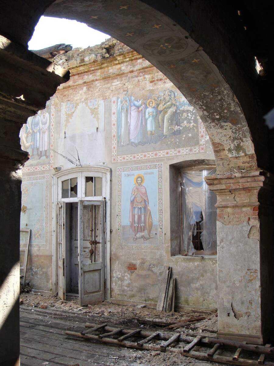 Церковь Николая Чудотворца, Злынка (Злынковский район, Брянская область). интерьер и убранство, Фрески на южной стене храма