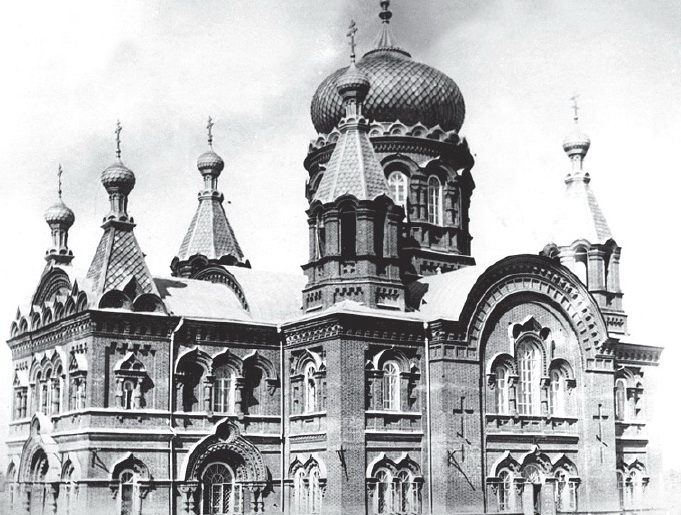 Пермь. Церковь Николая Чудотворца в Мотовилихе. архивная фотография, Старое фото храма,ныне на месте церкви стоят типовые многоэтажки