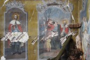 Церковь Покрова Пресвятой Богородицы, Фрагмент храмовой живописи: Александр Невский (слева) и Николай Чудотворец избавляет от смерти трёх невинно осужденных (справа)<br>, Худяково, Городецкий район, Нижегородская область