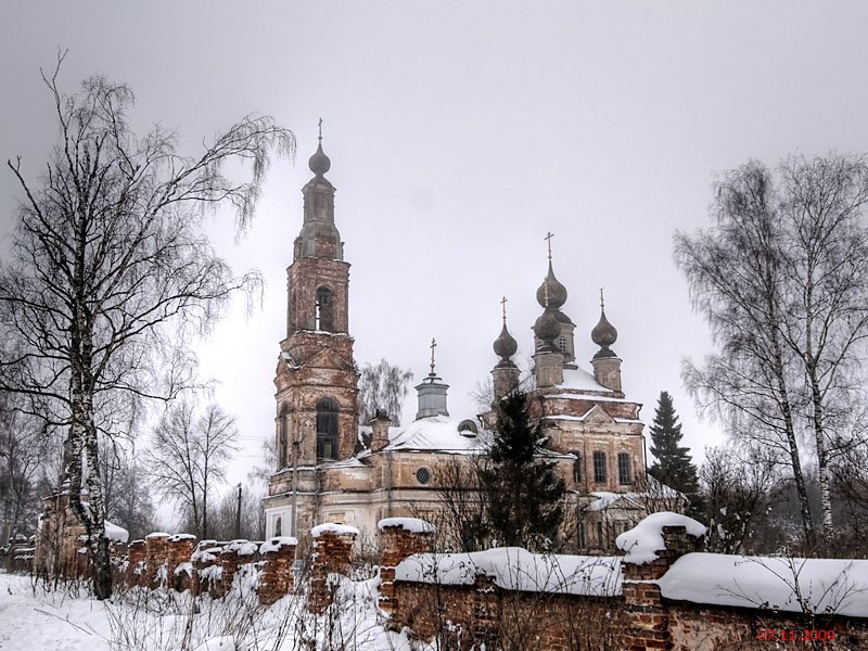 Церковь Рождества Христова, Рождество (Большесельский район, Ярославская область). общий вид в ландшафте