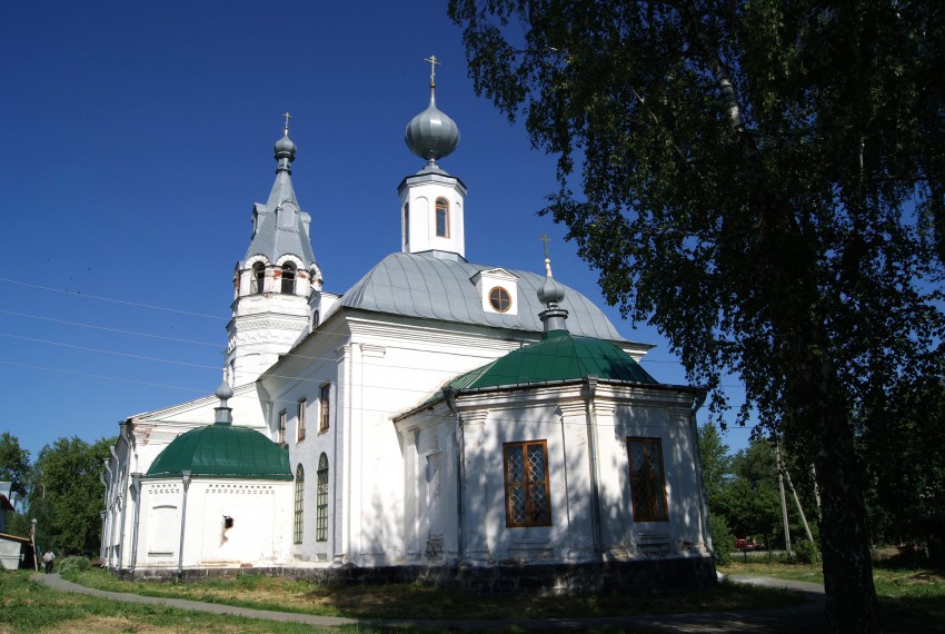 Берёзовка. Церковь Вознесения Господня. общий вид в ландшафте