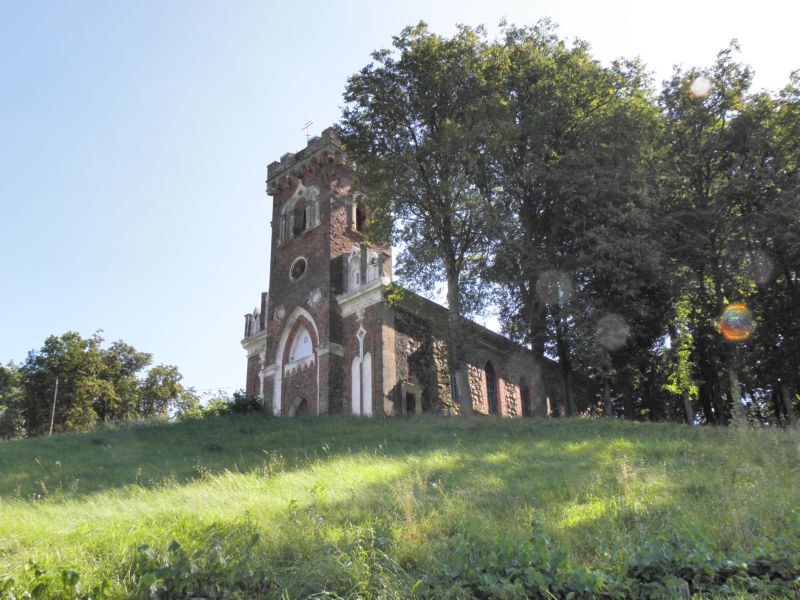 Церковь Варвары великомученицы, Райца (Кореличский район, Беларусь, Гродненская область). общий вид в ландшафте