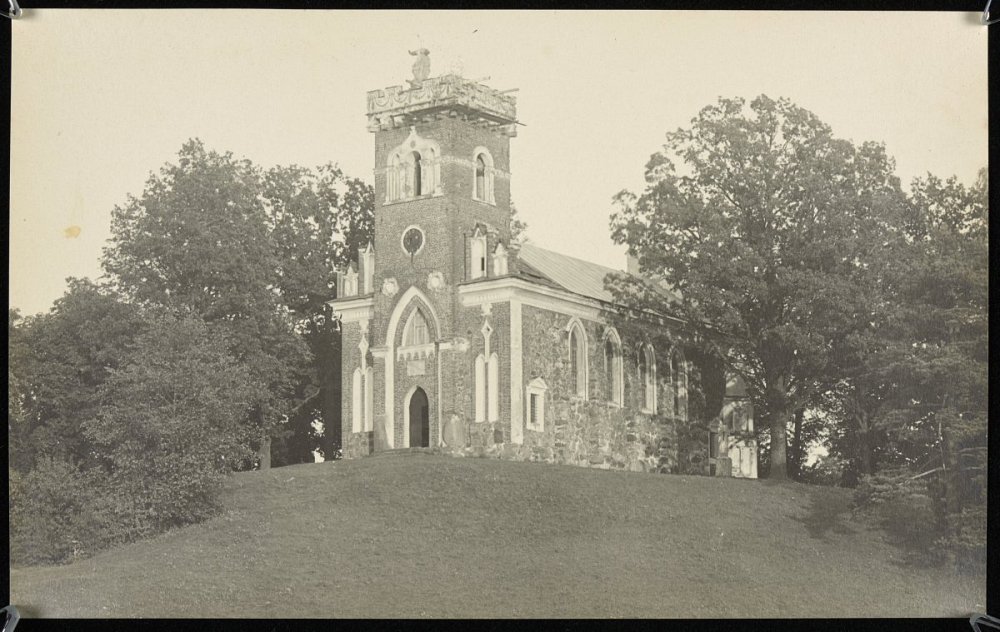 Церковь Варвары великомученицы, Райца (Кореличский район, Беларусь, Гродненская область). архивная фотография, Частная коллекция. Фото 1923 г.
