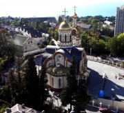 Кафедральный собор Владимира равноапостольного, Храм (церковь) Св. Равноапостольного князя Владимира в г. Сочи с высоты птичьего полёта.<br>, Сочи, Сочи, город, Краснодарский край