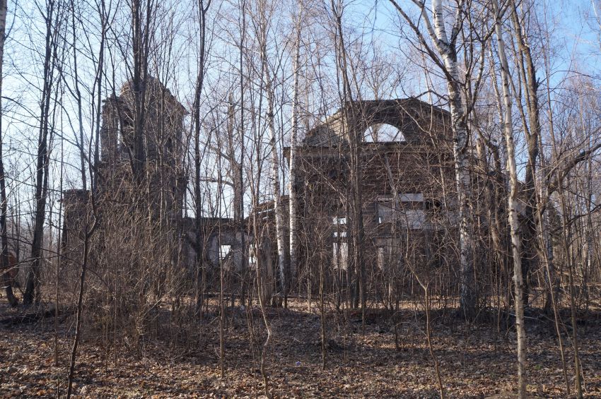 Церковь Иверской иконы Божией Матери, Межуйки (Бор, ГО, Нижегородская область). общий вид в ландшафте